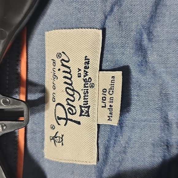 Original Penguin Striped Long Sleeve‎ Button Shirt Large - Picture 5 of 8